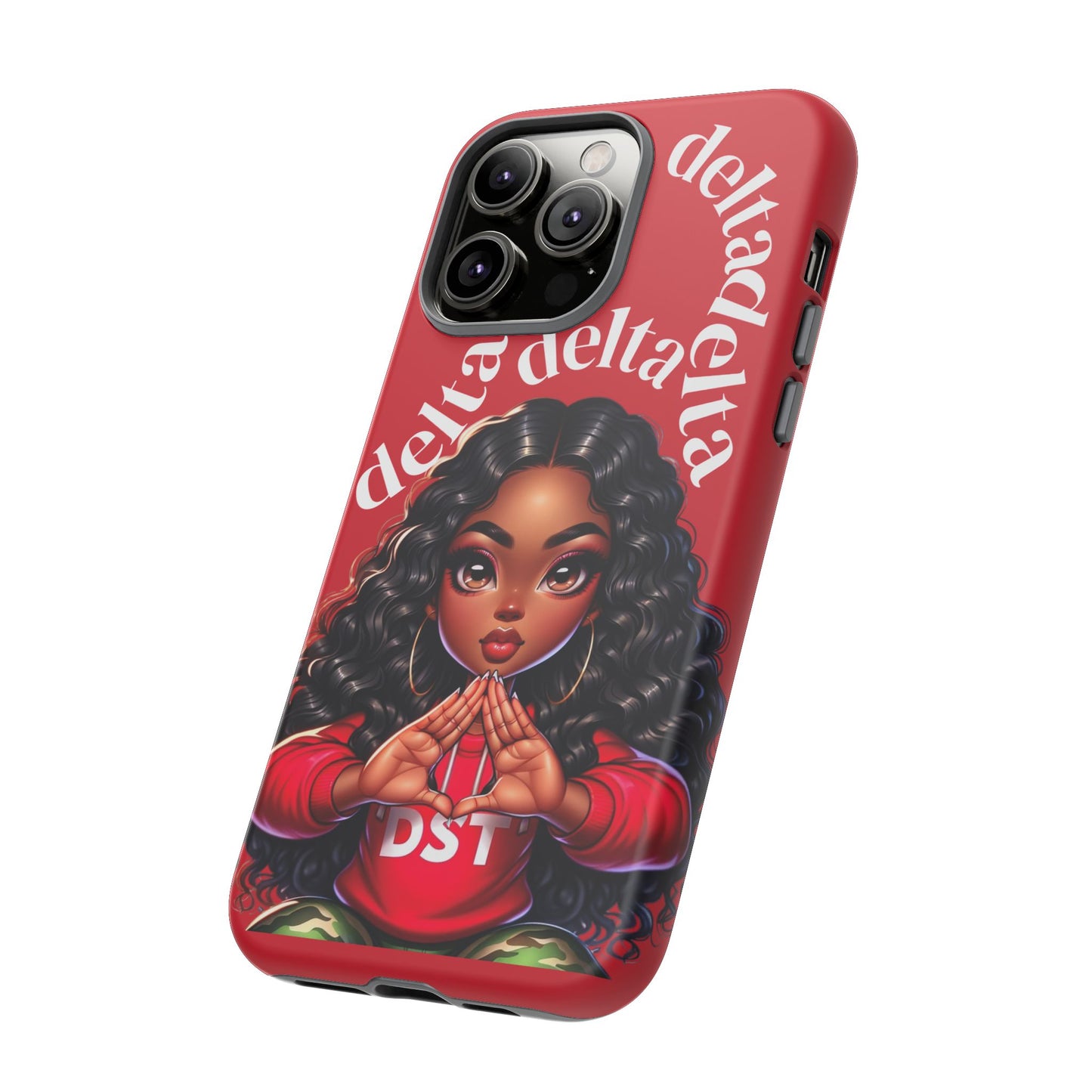 Delta Delta Tough Phone Case, Sorority Gifts, Cute Phone Accessories, Red Phone Cover, Greek Life