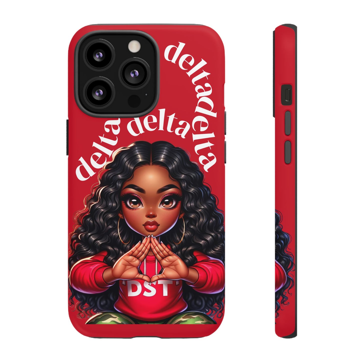 Delta Delta Tough Phone Case, Sorority Gifts, Cute Phone Accessories, Red Phone Cover, Greek Life