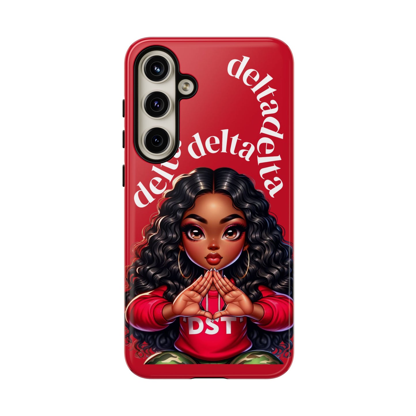 Delta Delta Tough Phone Case, Sorority Gifts, Cute Phone Accessories, Red Phone Cover, Greek Life