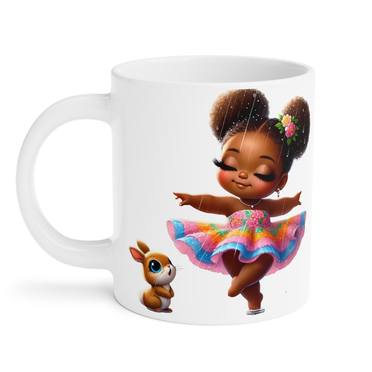 Whimsical Dance Ceramic Mug, Cute Character Mug, Perfect Gift for Kids, Colorful Occasion Mug, Fun Tea or Coffee Cup