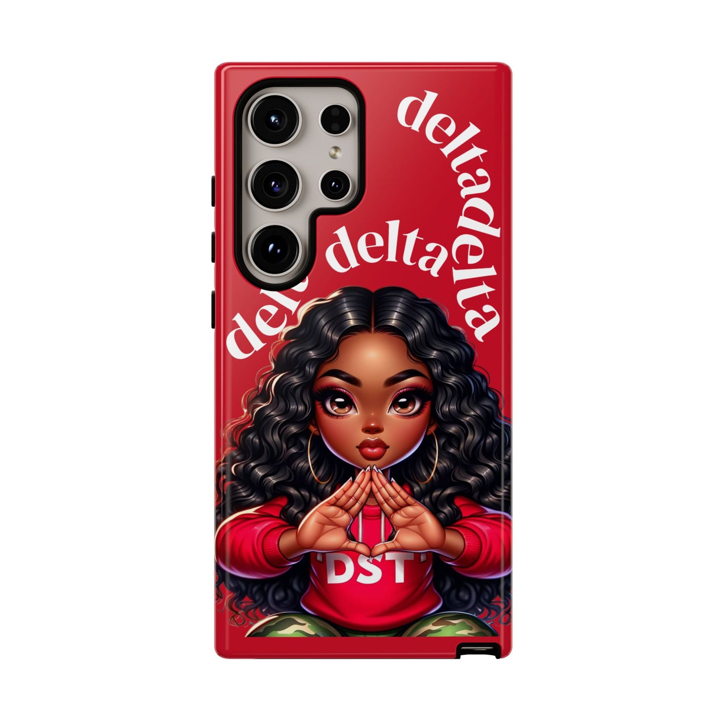 Delta Delta Tough Phone Case, Sorority Gifts, Cute Phone Accessories, Red Phone Cover, Greek Life