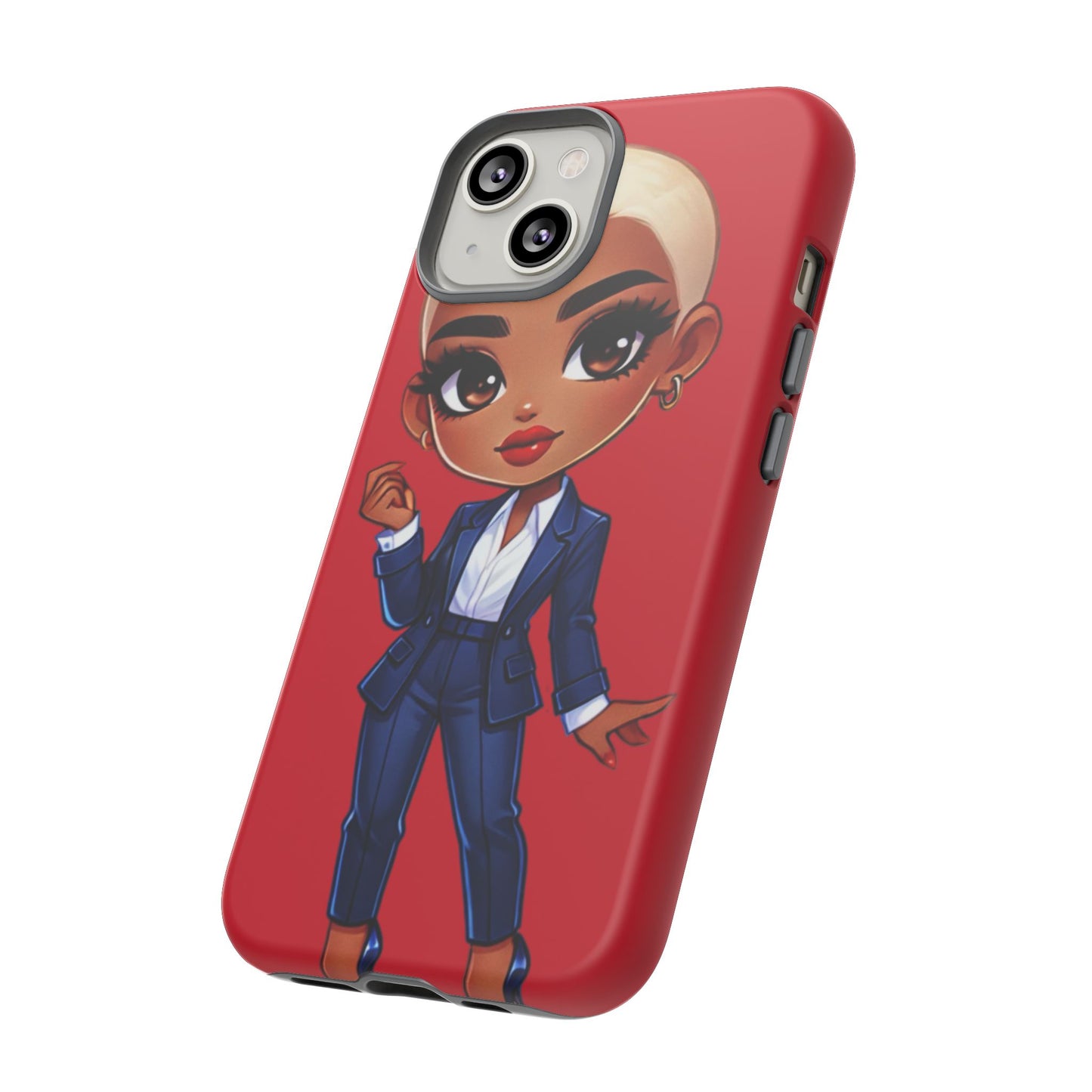 Stylish Phone Case with Confident “Deedra” Character Design, Protects Your Phone, Unique Gift, Trendy Accessory, Fashion Statement