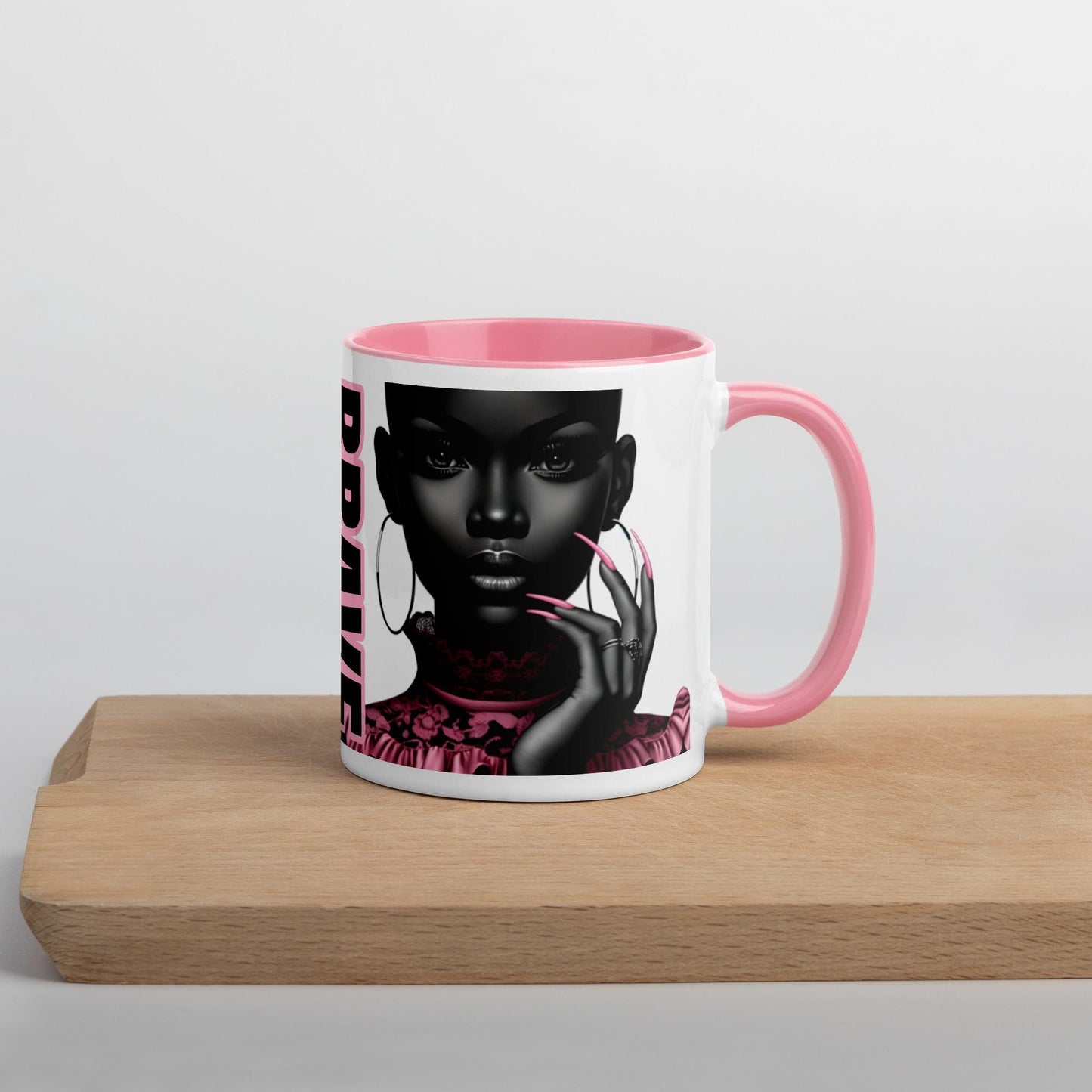 Pink Breast Cancer Awareness Mug with Color Inside