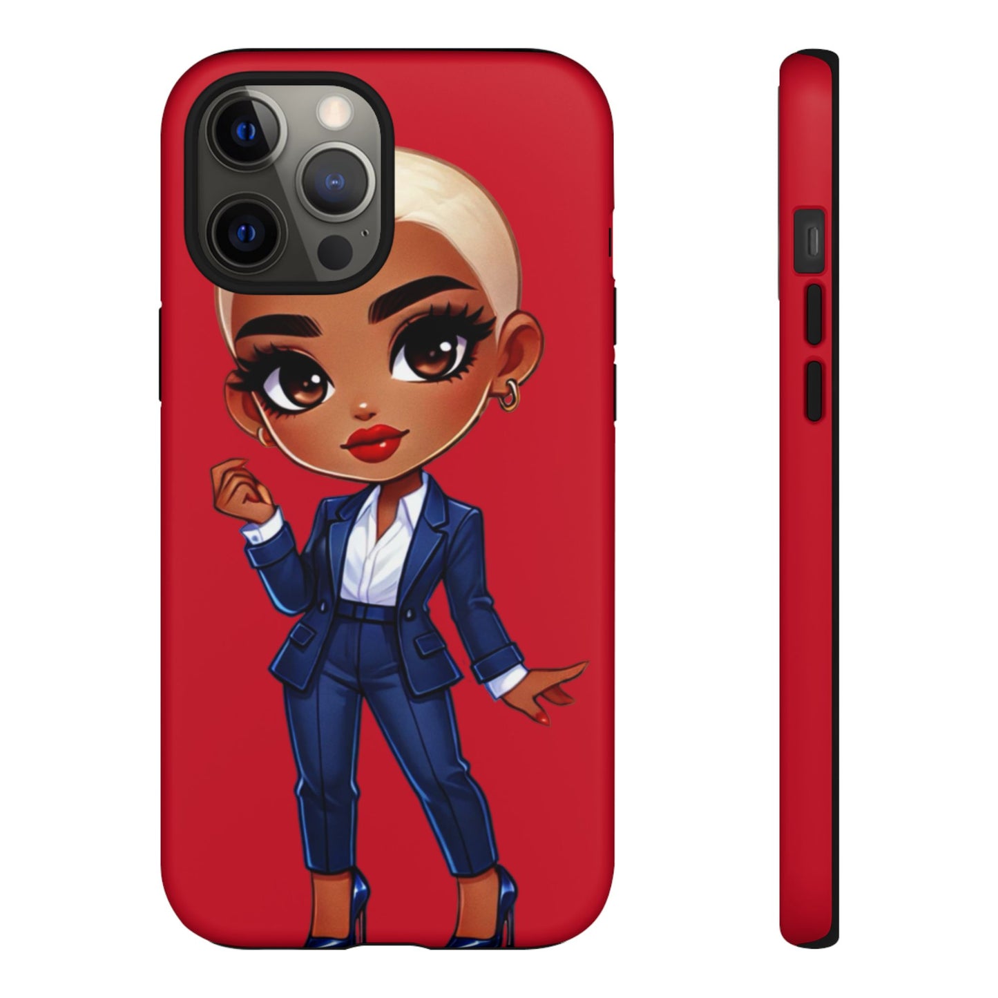 Stylish Phone Case with Confident “Deedra” Character Design, Protects Your Phone, Unique Gift, Trendy Accessory, Fashion Statement