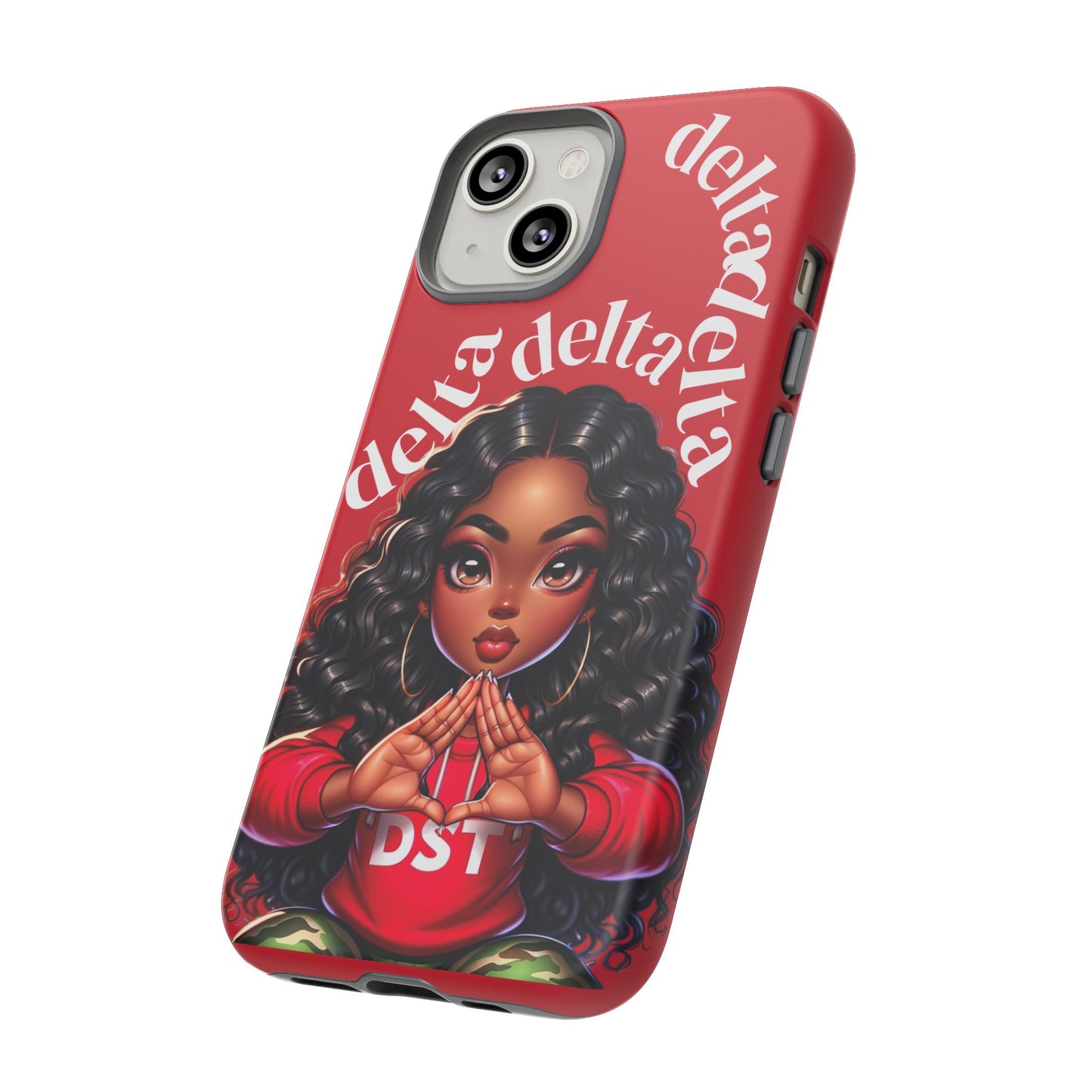 Delta Delta Tough Phone Case, Sorority Gifts, Cute Phone Accessories, Red Phone Cover, Greek Life