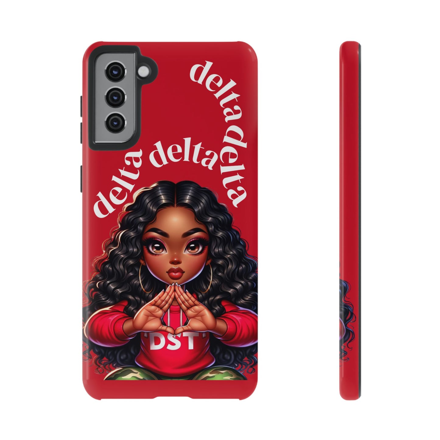 Delta Delta Tough Phone Case, Sorority Gifts, Cute Phone Accessories, Red Phone Cover, Greek Life