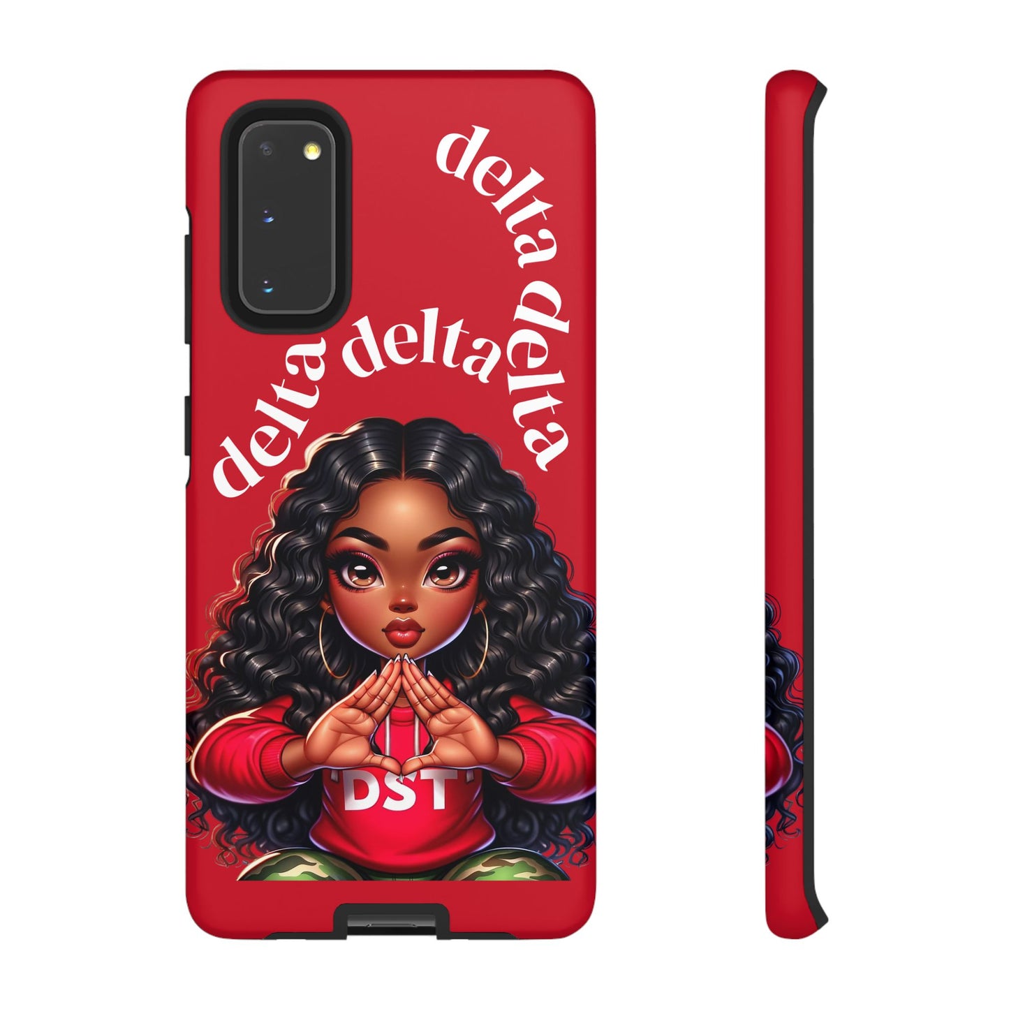 Delta Delta Tough Phone Case, Sorority Gifts, Cute Phone Accessories, Red Phone Cover, Greek Life