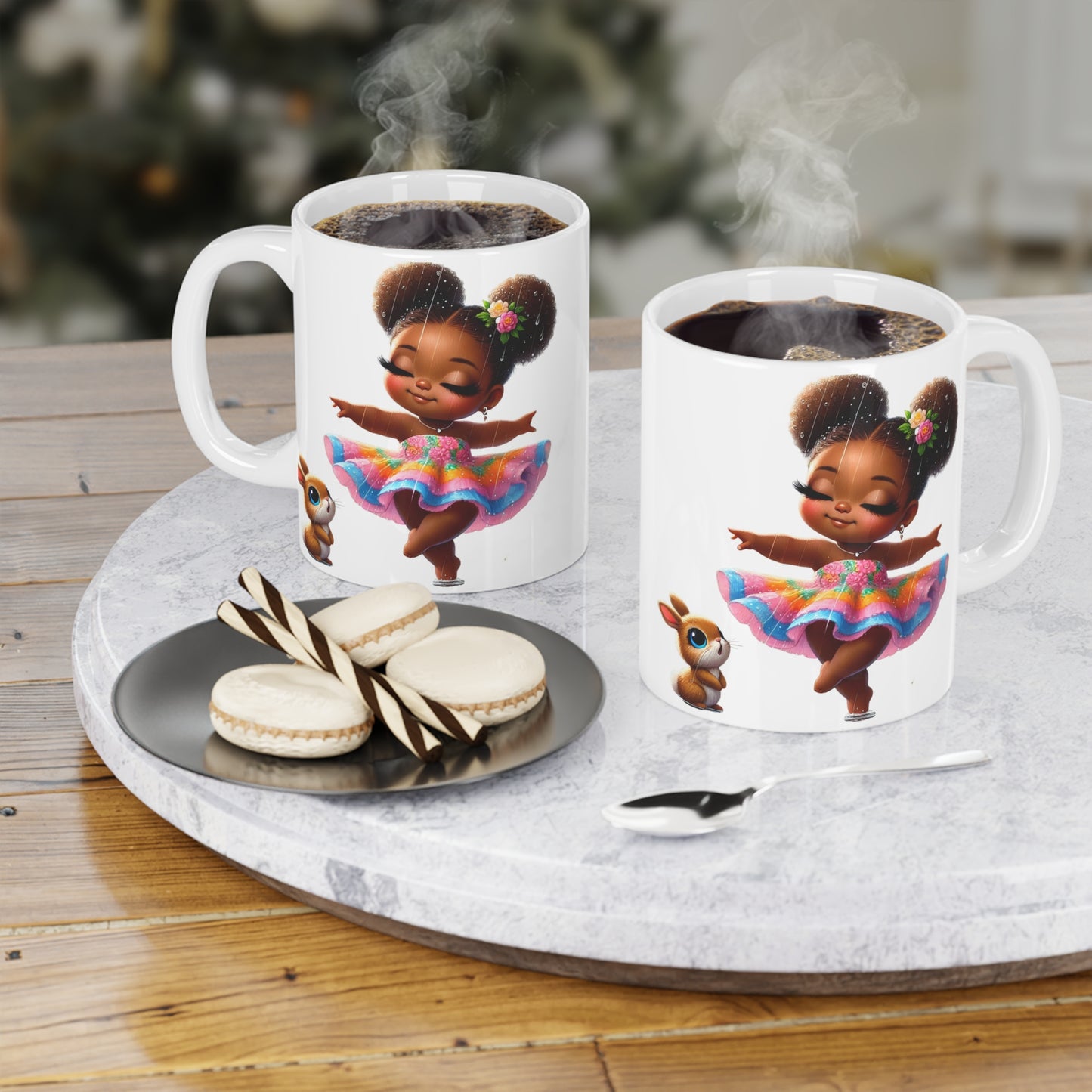 Whimsical Dance Ceramic Mug, Cute Character Mug, Perfect Gift for Kids, Colorful Occasion Mug, Fun Tea or Coffee Cup