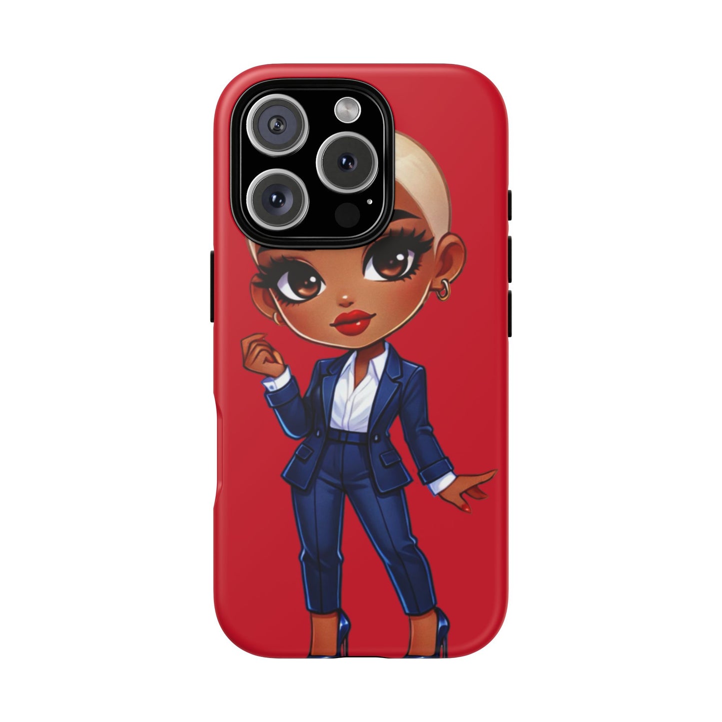 Stylish Phone Case with Confident “Deedra” Character Design, Protects Your Phone, Unique Gift, Trendy Accessory, Fashion Statement