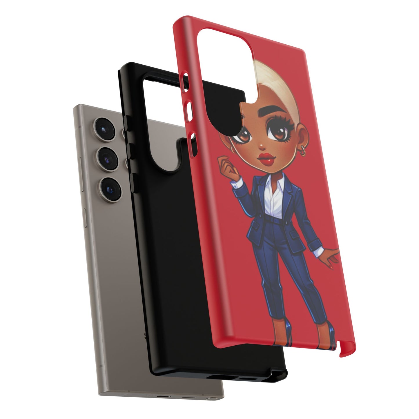 Stylish Phone Case with Confident “Deedra” Character Design, Protects Your Phone, Unique Gift, Trendy Accessory, Fashion Statement