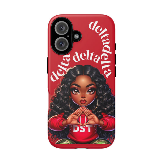 Delta Delta Tough Phone Case, Sorority Gifts, Cute Phone Accessories, Red Phone Cover, Greek Life