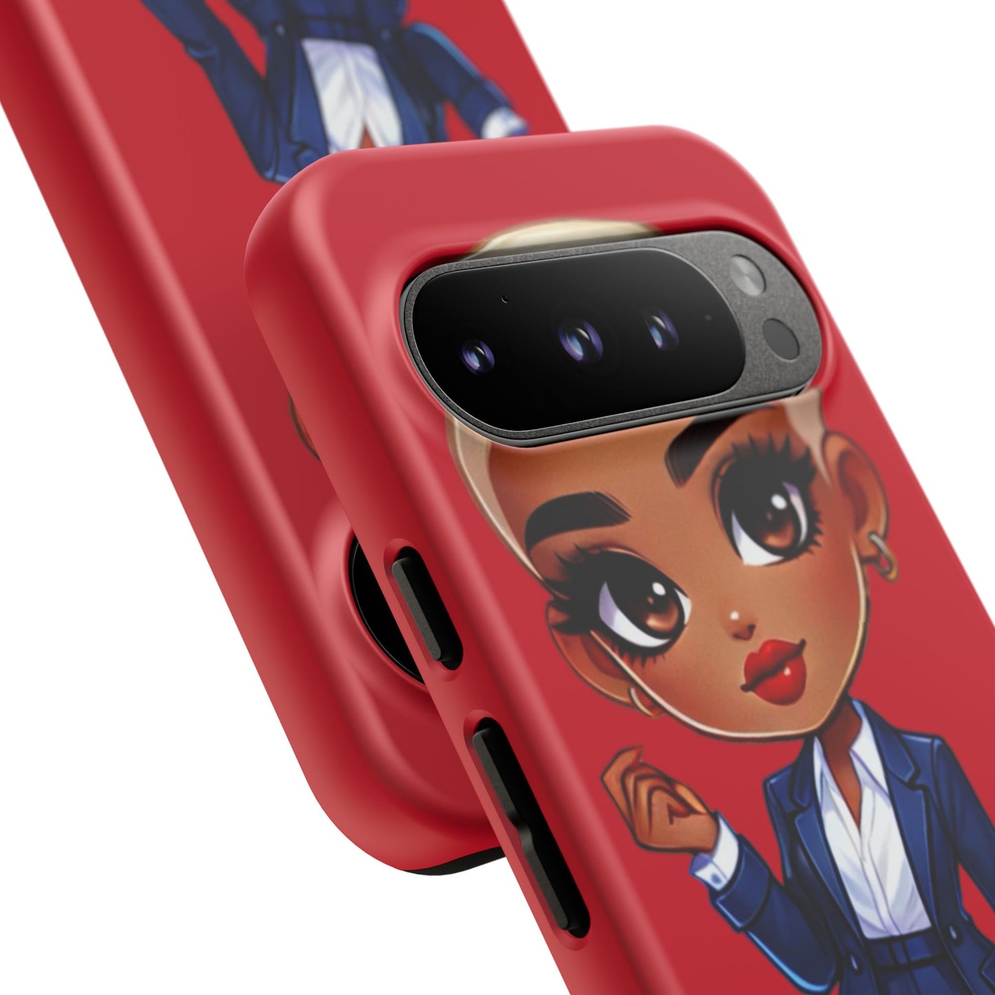 Stylish Phone Case with Confident “Deedra” Character Design, Protects Your Phone, Unique Gift, Trendy Accessory, Fashion Statement
