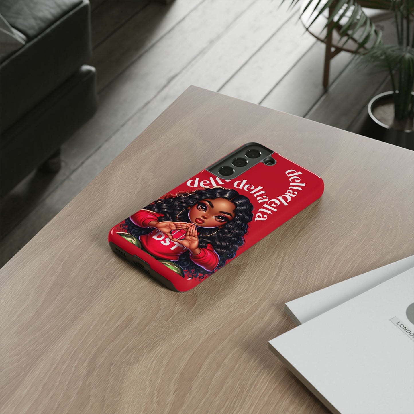 Delta Delta Tough Phone Case, Sorority Gifts, Cute Phone Accessories, Red Phone Cover, Greek Life