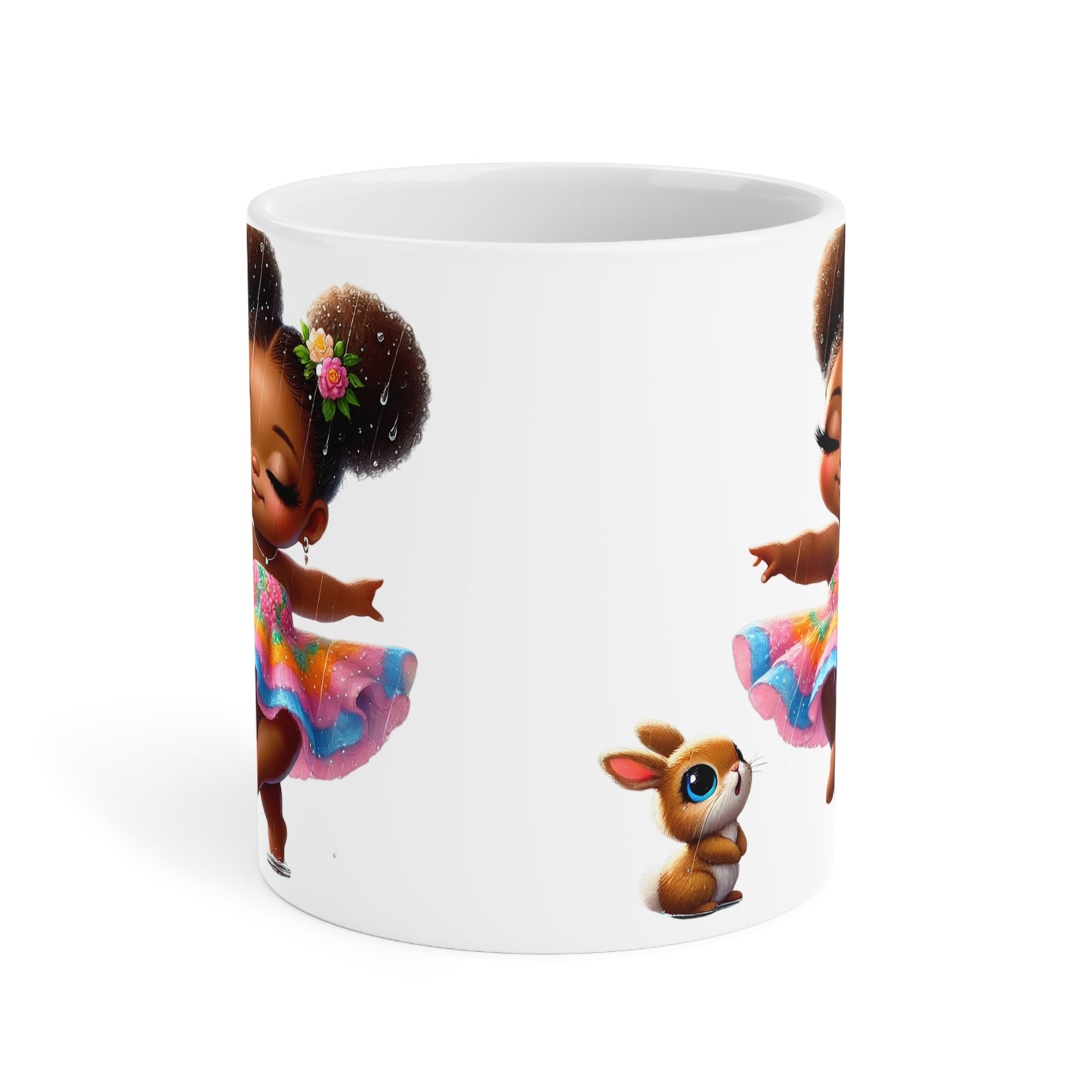 Whimsical Dance Ceramic Mug, Cute Character Mug, Perfect Gift for Kids, Colorful Occasion Mug, Fun Tea or Coffee Cup