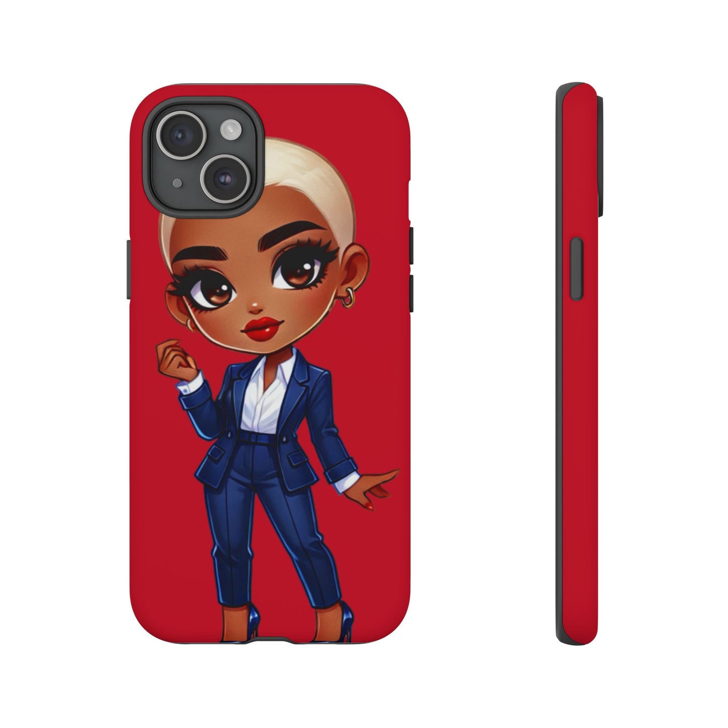 Stylish Phone Case with Confident “Deedra” Character Design, Protects Your Phone, Unique Gift, Trendy Accessory, Fashion Statement