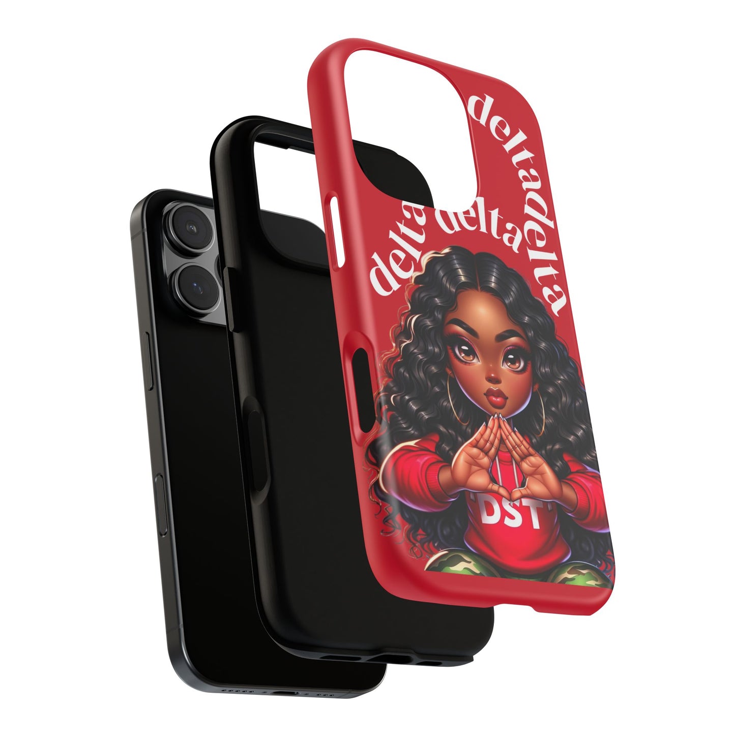 Delta Delta Tough Phone Case, Sorority Gifts, Cute Phone Accessories, Red Phone Cover, Greek Life