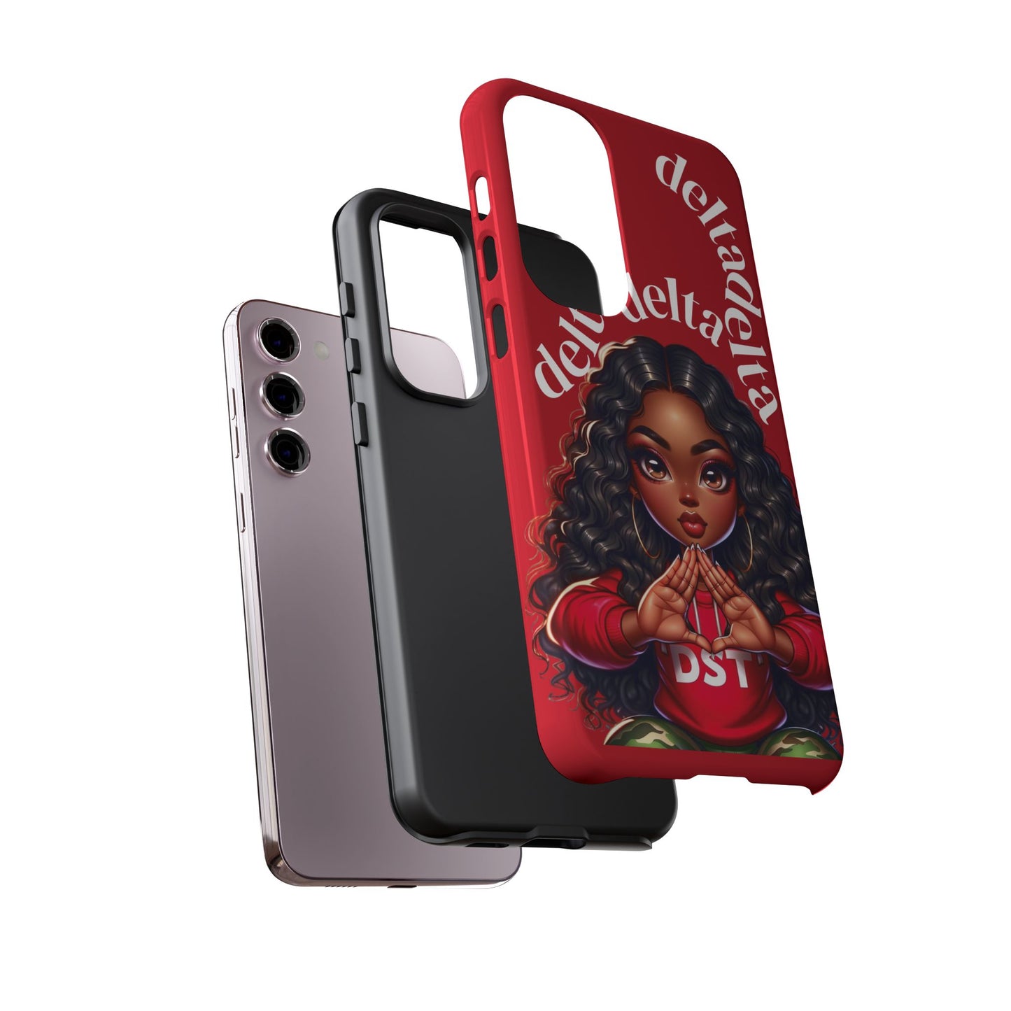 Delta Delta Tough Phone Case, Sorority Gifts, Cute Phone Accessories, Red Phone Cover, Greek Life