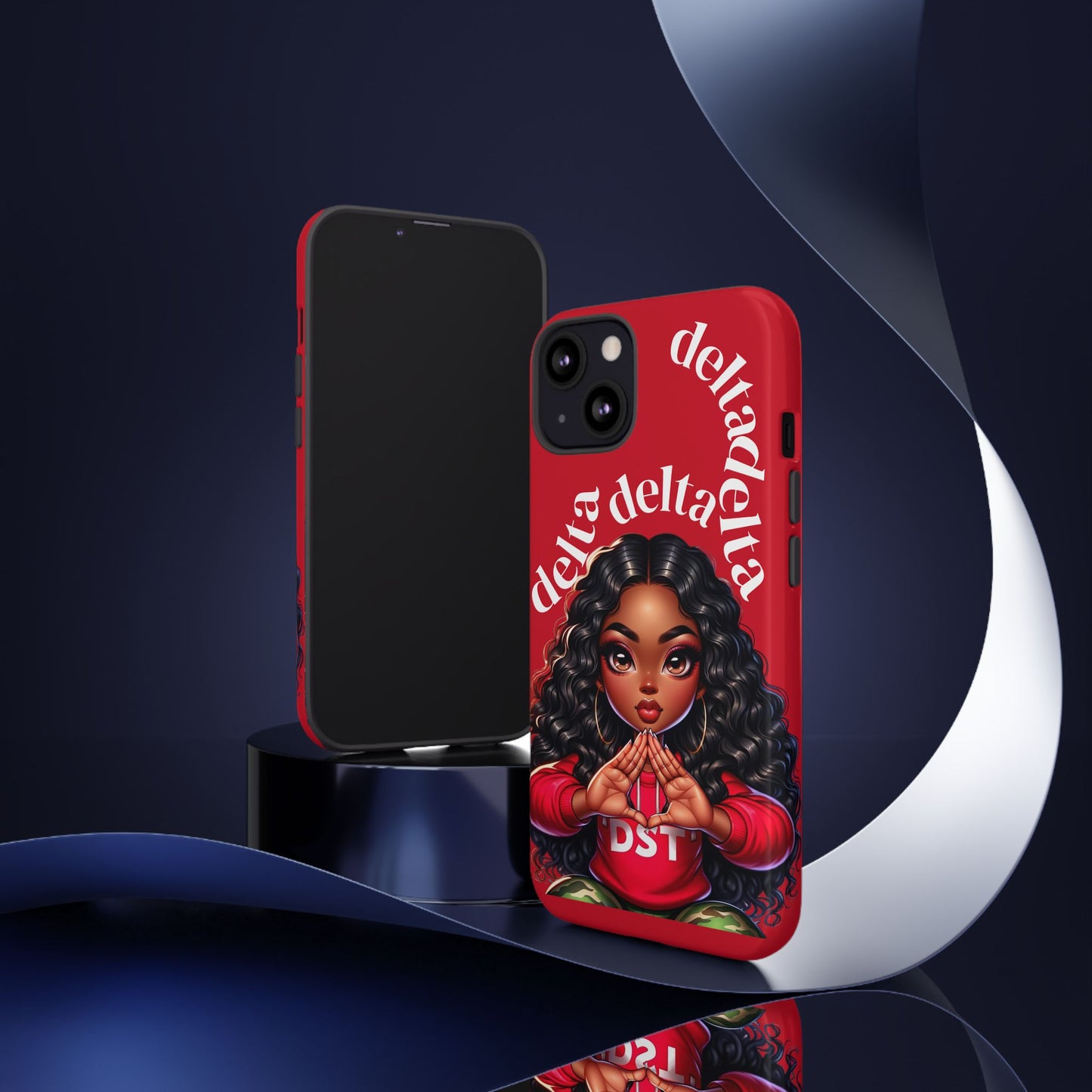 Delta Delta Tough Phone Case, Sorority Gifts, Cute Phone Accessories, Red Phone Cover, Greek Life