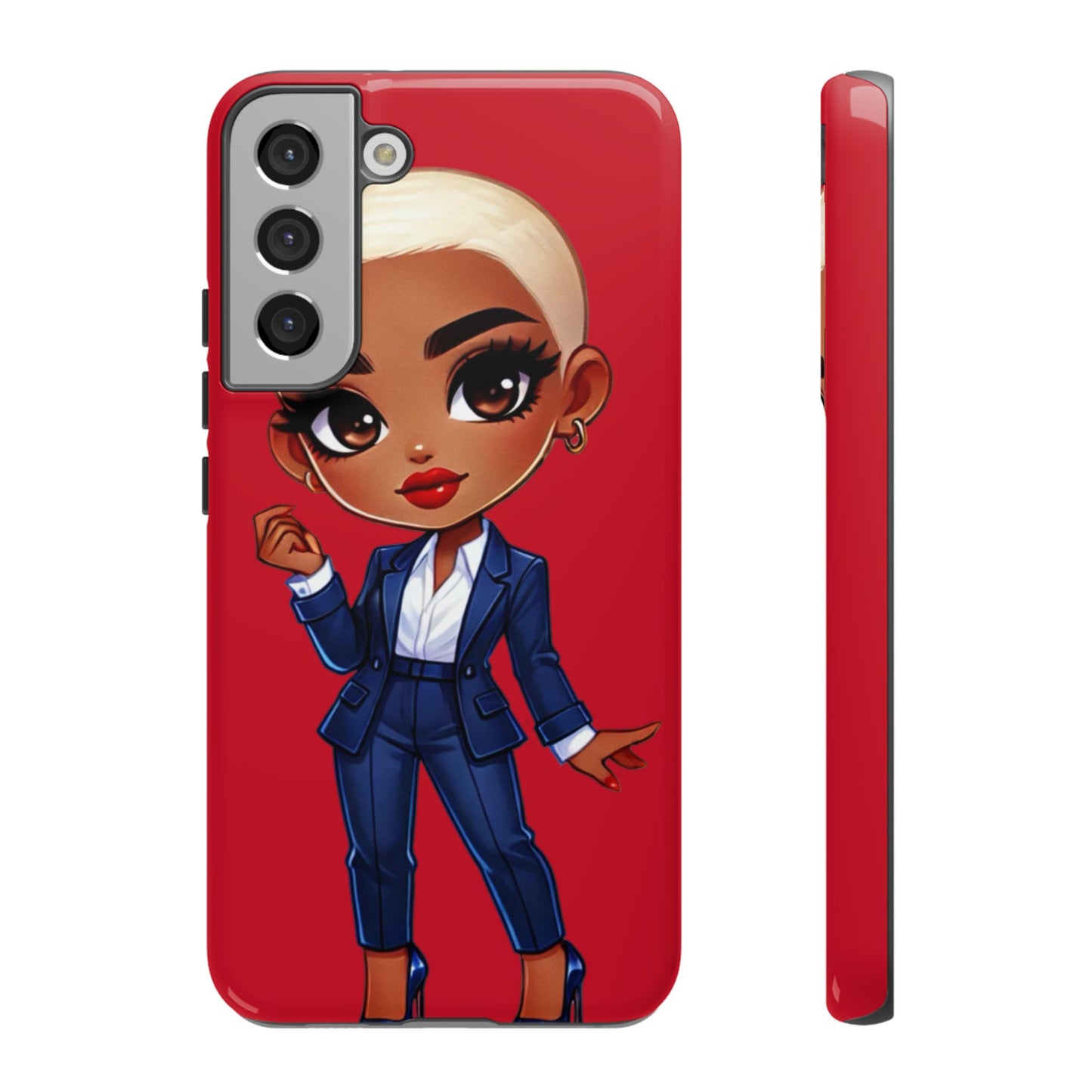 Stylish Phone Case with Confident “Deedra” Character Design, Protects Your Phone, Unique Gift, Trendy Accessory, Fashion Statement