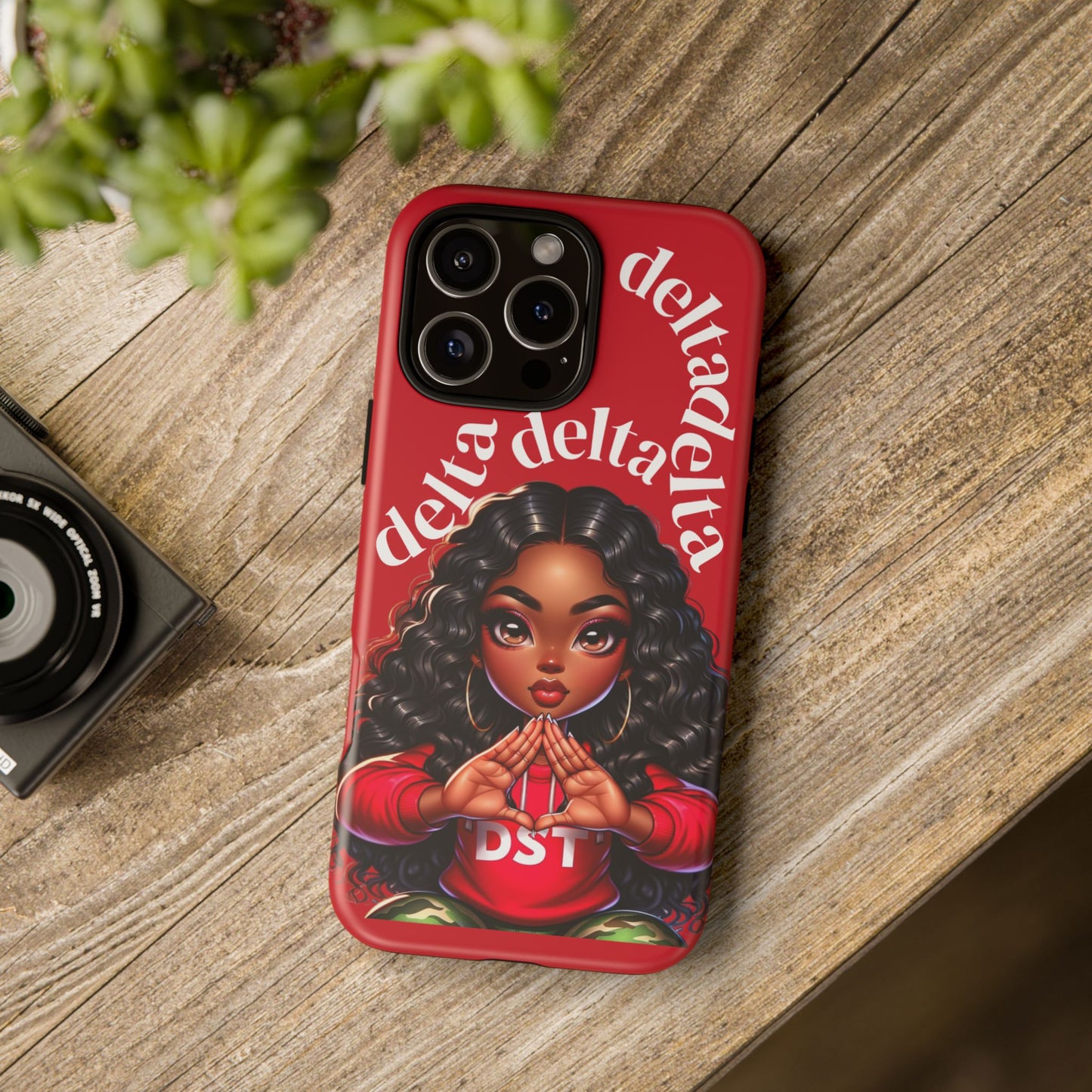 Delta Delta Tough Phone Case, Sorority Gifts, Cute Phone Accessories, Red Phone Cover, Greek Life