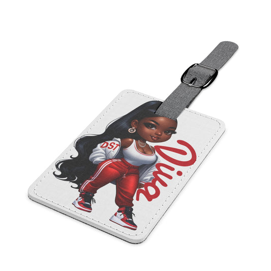 Diva Luggage Tag, Stylish Travel Accessory for Fashion Lovers, Unique Gift for Travelers, Airport Essentials, Personalized Travel Tag