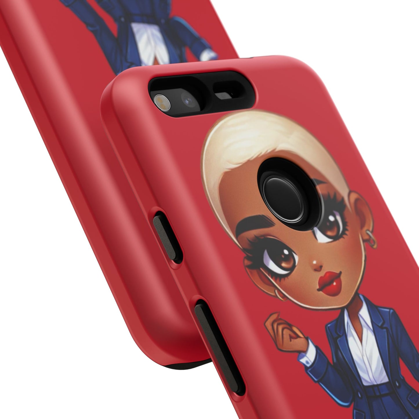 Stylish Phone Case with Confident “Deedra” Character Design, Protects Your Phone, Unique Gift, Trendy Accessory, Fashion Statement