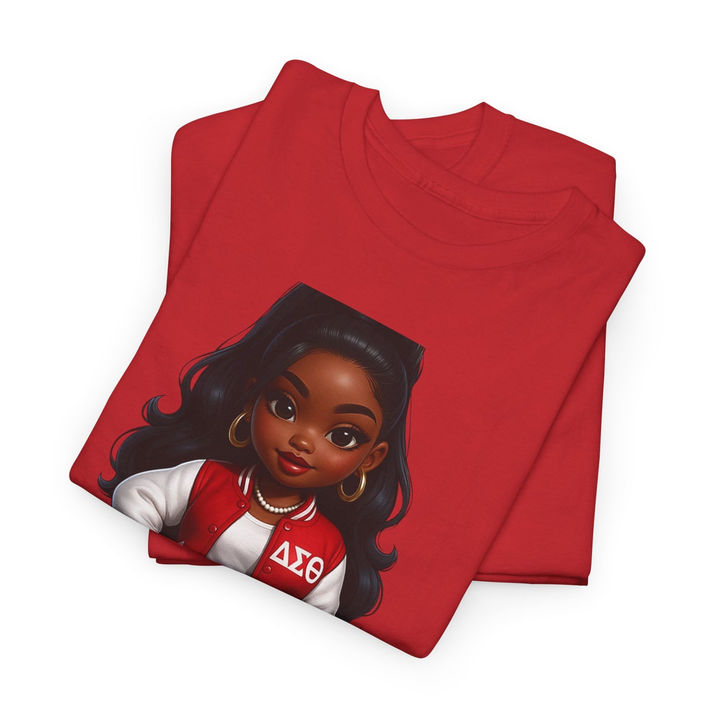 Stylish DST Girl character Unisex Heavy Cotton Tee for Trendy Individuals, Casual Wear, Graphic Tee, Fashion Statement, Gift for Friends, Everyday Comfort