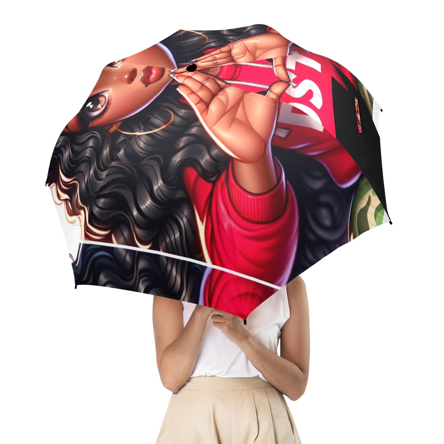 DST girl Umbrella Semi-Automatic Foldable Umbrella (Model U12)