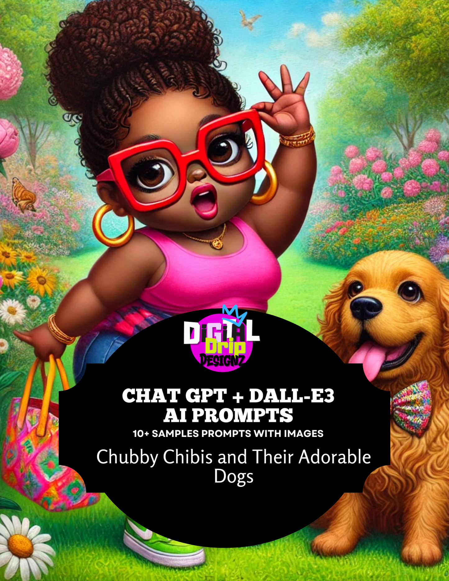 Chubby Chibi Characters & Cute Dogs Chibi Charm Prompt Guide | Create Chubby Chibi Characters & Cute Dogs with AI | Digital Art Tutorial PDF