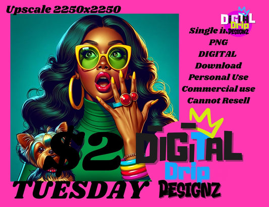 Surprised with Yorkie African American Woman Expression Yorkie