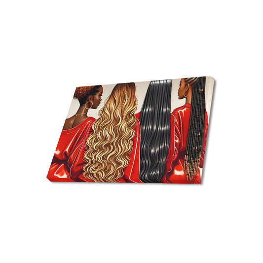 SistersBack2Red Canvas Print 18"x12"