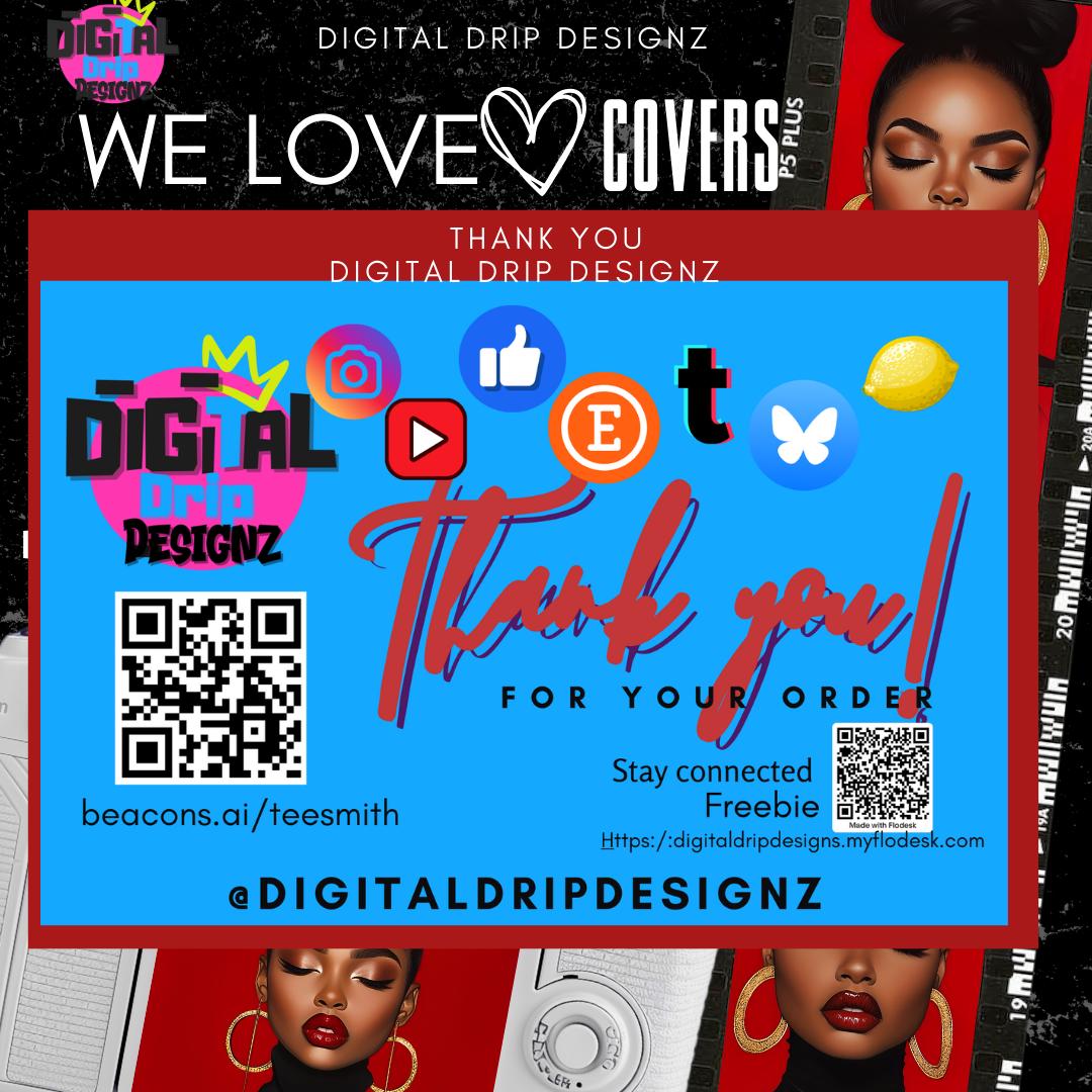 Trendy Digital Journal Covers | Black Girl Planner Covers | Resellable Digital Download | Red Bangles Cover for Notebooks & Planners