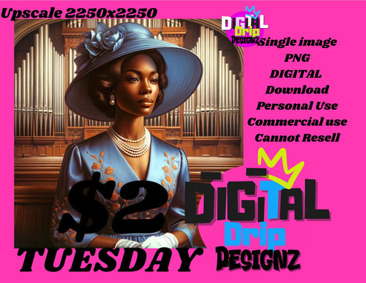 Church Lady in her Periwinkle