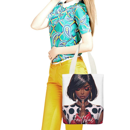 Faithful Canvas Tote Bag-32x38CM (Two-Sided Print) Canvas Tote Bag Double