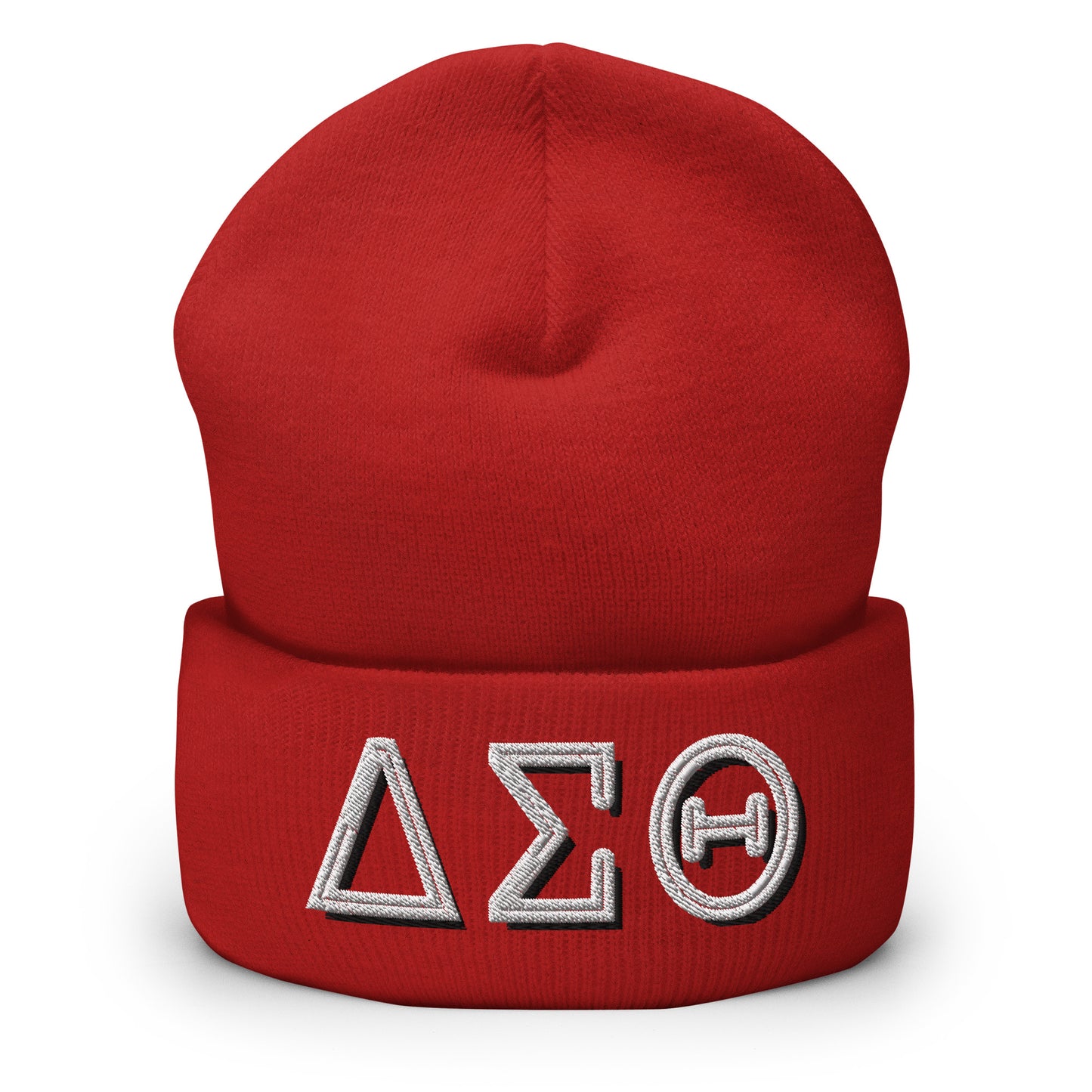 DST Delta Sigma Theta Greek Letters Cuffed Beanie