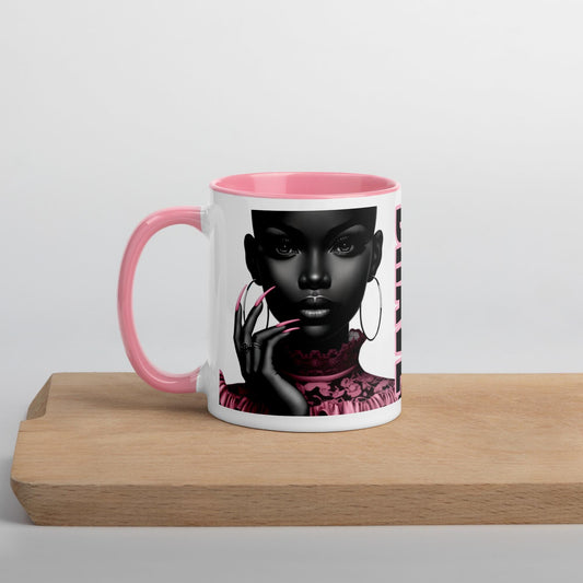Pink Breast Cancer Awareness Mug with Color Inside