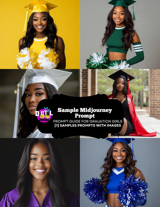Graduation Stock Images | 50 AI-Generated Grad Girl Photos | Digital Download Mid journey Prompt