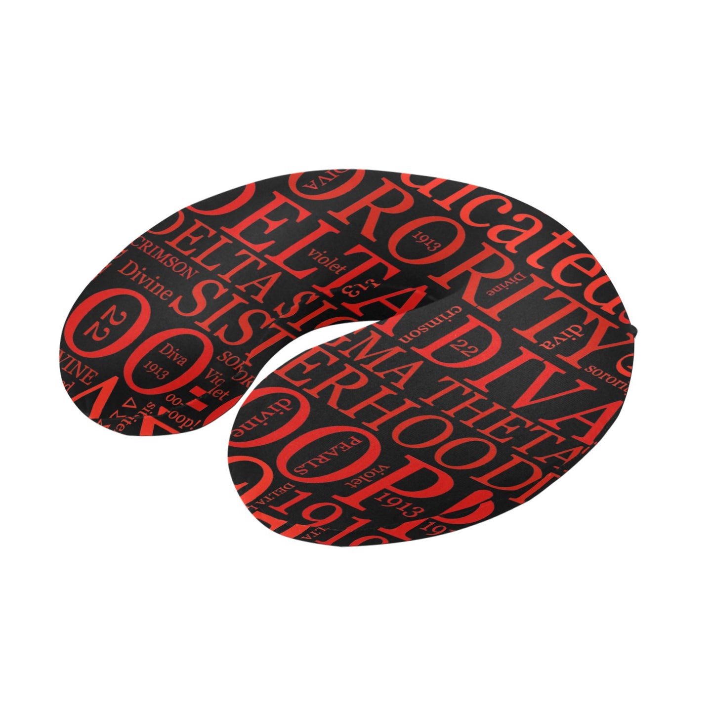 black DST wordcloud-neck pillow U-Shape Travel Pillow