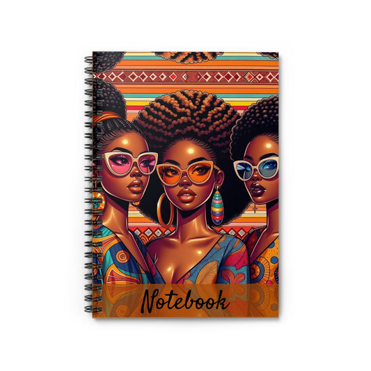 Afrocentric Women Spiral Notebook - Ruled Line