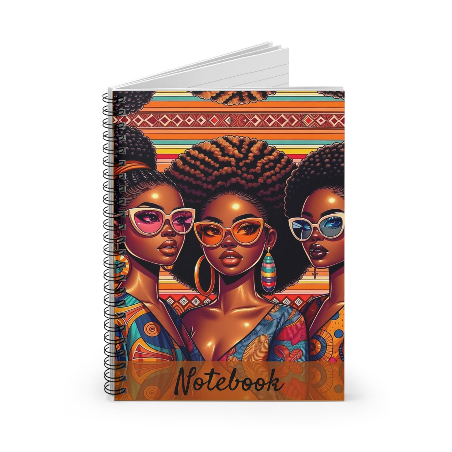 Afrocentric Women Spiral Notebook - Ruled Line