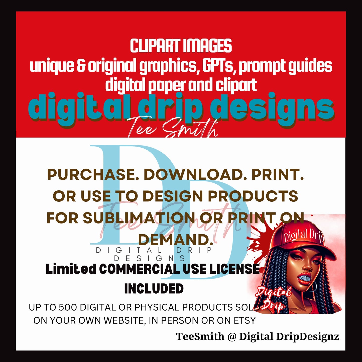 Chibi DST “Got it in the Pocket” Diva in red DST hoodie.