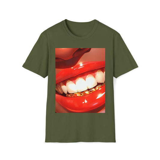 Gold Grillz-Red Bottoms Softstyle T-Shirt