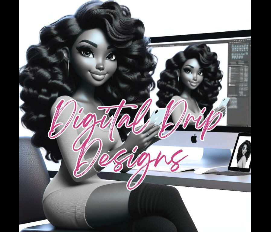 Hood Girls/ Ai Upscaled PNG Images for Journal, POD projects,