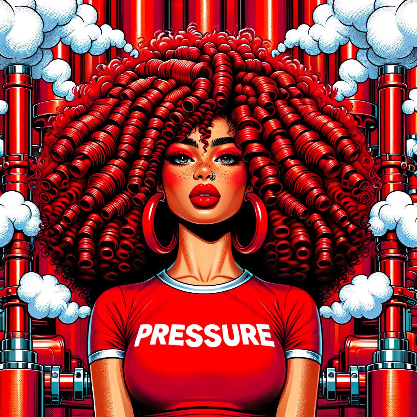 Bundled Digital Art: PRESSURE. BUNDLED Models A,B,C,D,E.Stunning Black Women for Screensavers & Perfect for Stickers, Journals Wallpapers