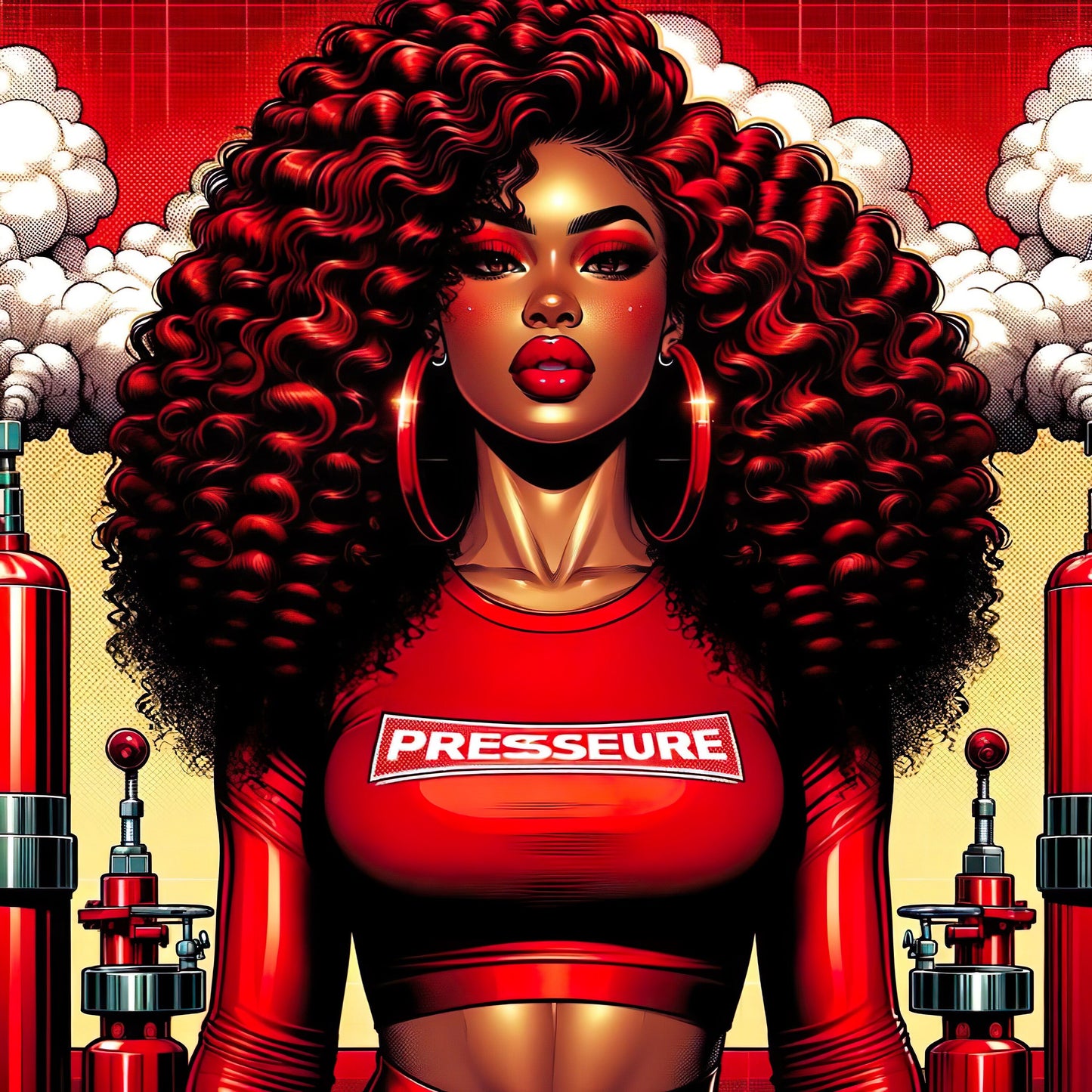Bundled Digital Art: PRESSURE. BUNDLED Models A,B,C,D,E.Stunning Black Women for Screensavers & Perfect for Stickers, Journals Wallpapers