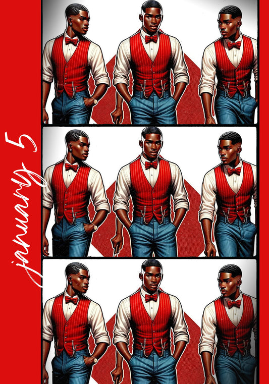 J5 Kappa Alpha Psi | Founders Day| Kappaversary| Pledging Initiation| Black Men 16 Images for Greeting cards Stickers Goodnotes|social media