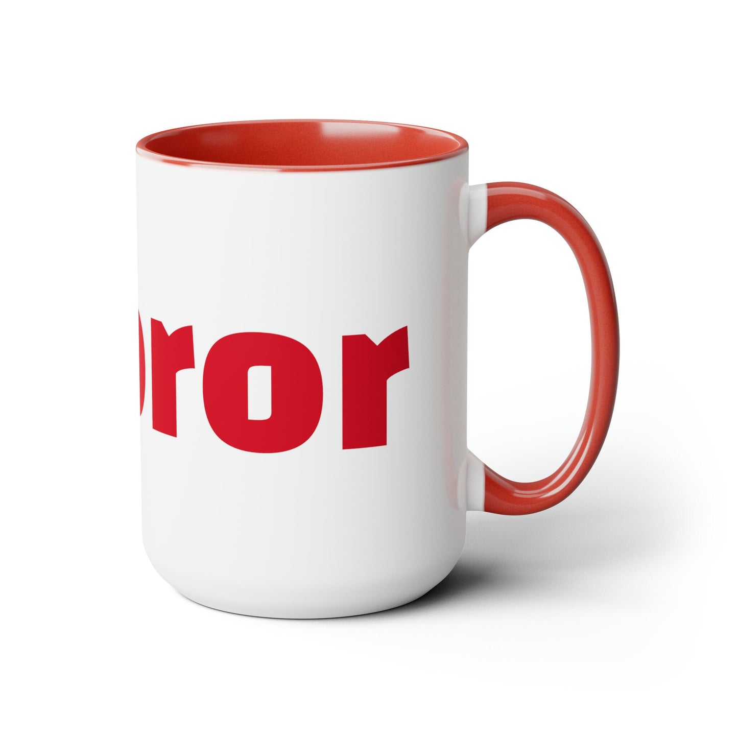 Brunette SOROR REDZ Two-Tone Coffee Mugs, 15oz