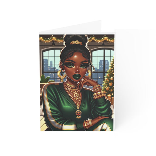 African American Beautiful Christmas Greeting Cards (1, 10, 30, and 50pcs)