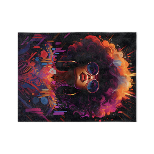 Floral Lady Velveteen Microfiber Blanket