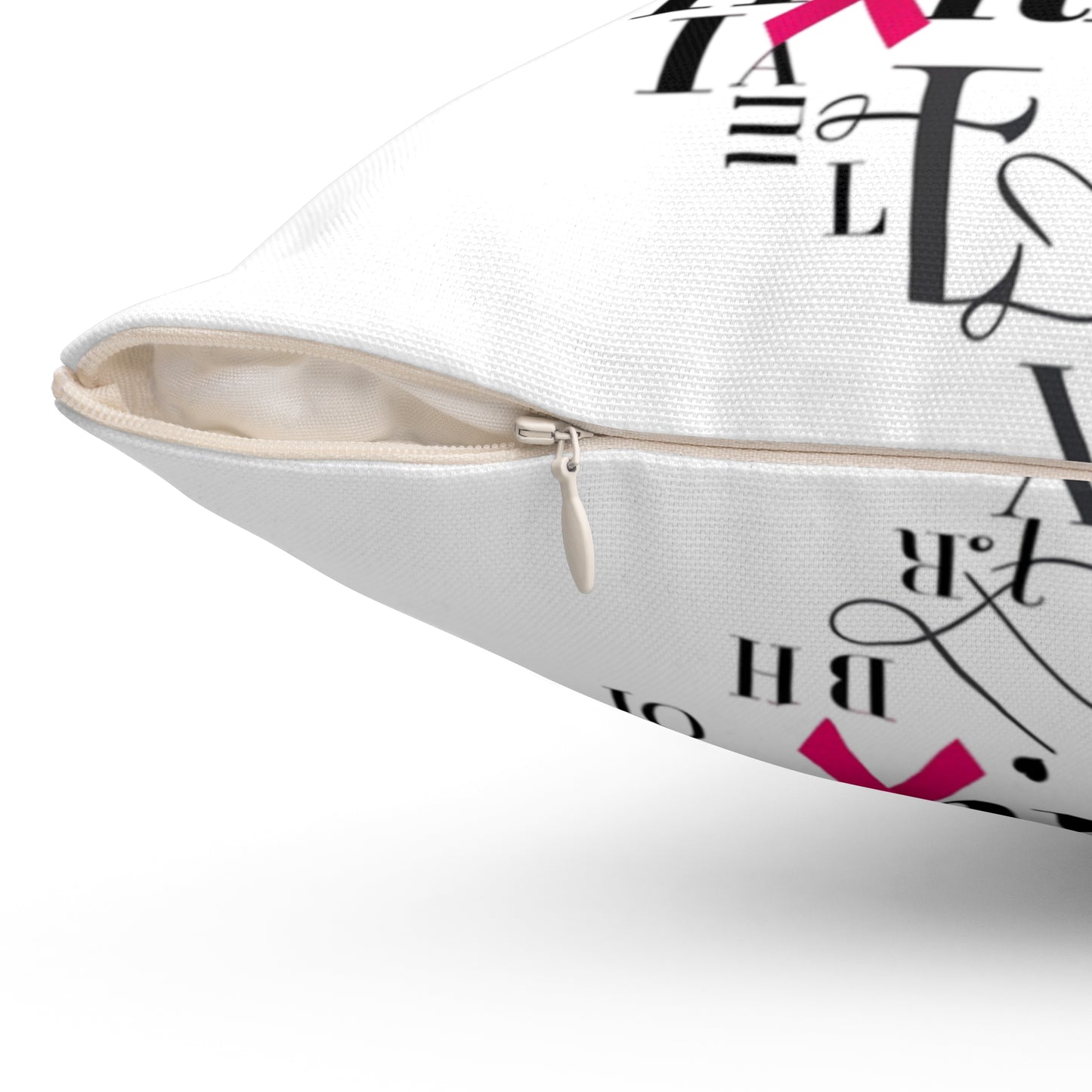 Spun Polyester Square Pillow